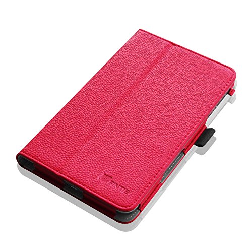 Fintie Acer Iconia Tab 8 A1-840 FHD Hülle – Hochwertige Kunstleder Slim Fit Stand Case Cover Schutzhülle Tasche Etui für Acer Iconia A1-840 FHD (8 Zoll) Tablet, Magenta - 8