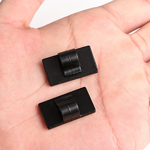 eBoot Kabelclips Selbstklebend Kabelschellen Clips, Schwarz, 20 Stück - 6