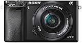Sony ILCE6000LB Compact System Camera with SELP1650 Lens Kit (Fast Auto Focus, 24.3 MP, Electronic View Finder, Wi-Fi and NFC) - Black