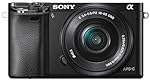Sony ILCE6000LB Compact System Camera with SELP1650 Lens Kit (Fast Auto Focus, 24.3 MP, Electronic View Finder, Wi-Fi and NFC) - Black