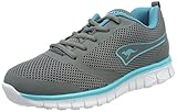  KangaROOS Damen K-March Sneaker, Grau (Steel Grey/Turquoise Blue), 41 EU