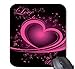 Produktbild Grafik-Herz-Liebes-Druck-Schwarz-Mausunterlage 7x8.66 Zoll