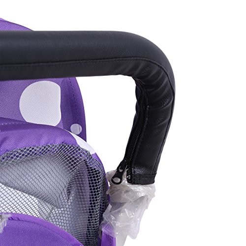 Lalang Baby Stroller Bumper Cover Bar Leather Cover (black)