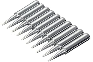 Saipor 10pcs Lead Free 900M Replacement Soldering Iron Tips Solder Iron Welding Tip for Hakko, TENMA, ATTEN, Quick, Aoyue, Yihua Soldering Station, Welding Equipment & Accessories（900M-T-B）