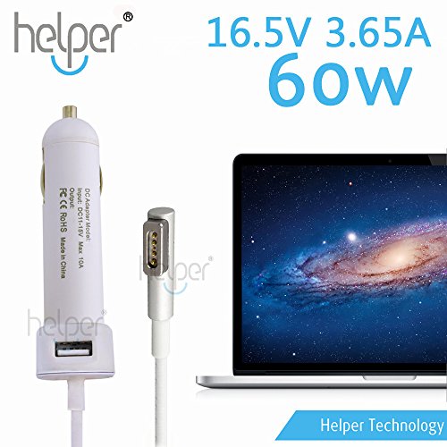 World Debut Mini 16,5 V 3,65 A 60 W DC Auto Ladegerät Für Mac Book magsafe1 A1278 A1181 A1184 A1344 A1330 A1342 33 cm KFZ Adapter Pro USB Prot 5 V 2.1 A - 2