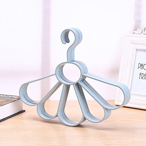 XIIDE 10pcs, Colorful Nordic Wind Circle Scarf Racks More Clothes Racks Rack Plastic Towel Tie Frame Flower Pattern Five Laps , light blue flower