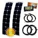 Produktbild 100 W (50 W + 50 W) 12 V Dual-Akku schmal flexiblen Solar Ladekabel Kit für Wohnmobil, Wohnwagen, Wohnmobil, RV, Boot oder Yacht