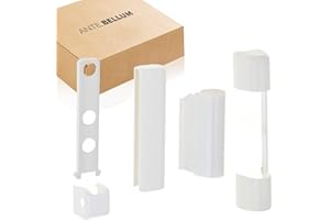 ANTE BELLUM Siegenia SI Aubi Favorit: Jeu de couvercles de charnière en PVC pour fenêtres en plastique et portes de balcon en PVC, blanc (1 pièce)