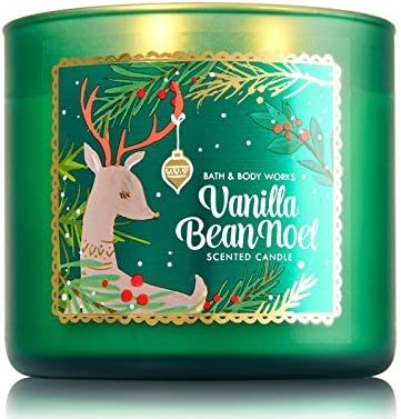 Bath &amp; Body Works NEW 2016 VANILLA BEAN NOEL Candle 3 wick 14.5 Oz by SCENTED CANDLE