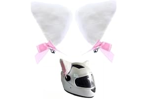 WUSJCOF 2 Pezzi Decorazione per Casco Moto, Orecchie di Gatto in Morbido Peluche, Adesivi Personalizzati per Casco, Accessori Divertenti per Casco da Moto