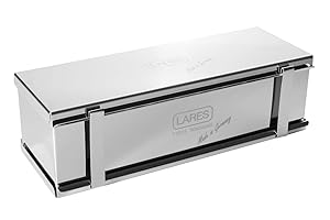 Lares Forma do chleba tostowego ze stali nierdzewnej z przegródką, 30 x 10 x 9 cm, do tostów, chleba pełnoziarnistego, chleba owocowego, ciast – nadaje się do mycia w zmywarce – Made in Germany