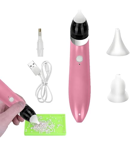 Stylo électrique Pour Diamond Painting – Avec Pompe à Vide, 3 Modes D'aspiration, Rechargeable, Kit Complet - 8