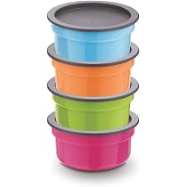 Buy Asian Plastic Airtight Round Storage Containers Set Of 4 (300 ...