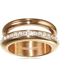 Dyrberg/núcleo Damen-anillo de apilamiento 15/02 sedantes III RG crystal parte de acero inoxidable chapado en oro - 338002