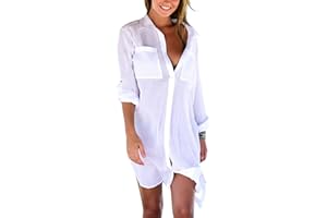 Jecarden Damska sukienka plażowa, narzutka na bikini, ponczo plażowe, na lato, pareo, elegancka sukienka kąpielowa, plażowa, zakrywająca, na urlop, rozmiar uniwersalny, #2, jeden rozmiar