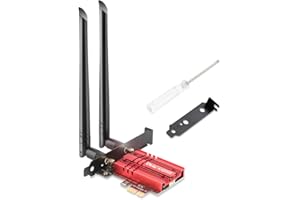 WiFi Karte, Ubit 2974Mbit/s WiFi 6 PCIe WiFi Karte für Desktop PC, Bluetooth 5.2, WPA3, 802.11ax Dual Band Wireless Adapter mit MU-MIMO, Ultra-Low Latency, Unterstützt nur Windows 11, 10 (64bit)