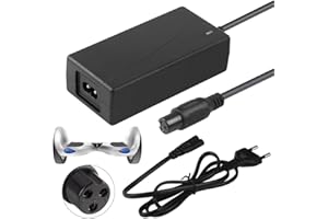 SKJJL Chargeur Overboard 3 Broches Universel, Chargeur Hoverboard, Chargeur Overboard, 42V 2A Chargeur Trotinette Electrique, Chargeur Trottinette Électrique, Universel à Batterie au Lithium 36V