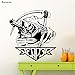 Produktbild guijiumai Cooles Design Sensenmann Mit Pistole Wandtattoo Death Reaper Vinyl Aufkleber Kunst Wohnkultur Abnehmbare Selbstklebende Poster Wandbild weiß 85X90 cm