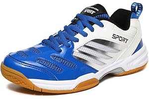 XUANKE Volleyball Shoes Squash Shoes Men Netball Trainers Badminton Shoes Non-Slip Athletic Sport Indoor Sneakers Indoor Pickleball Breathable Suitable Comfortable Fitness