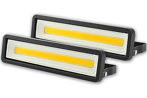 Yexati Lot de 2 Projecteur LED Exterieur 50W 4000LM,Spot LED Extérieur 220V Puissant IP66 Etanche,Eclairage de Sécurité 3000K Blanc Chaud pour Terrasse, Jardin, Cour, Parc, Garage
