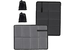 ELITECRAN Folding Foam Sit Mat, 2 Pieces, Waterproof Oxford Cloth Sit Mat, Moisture-Proof Folding Seat Mat, Hiking Seat Pad, Moistureproof Foldable Outdoor Seat Cushion, Insulated 8 Folding Seat Moisture