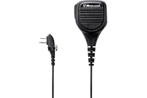 Midland - Micro Haut Parleur MA25-M pour Talkie Walkie Compatible avec Radio Séries G15 Pro, G18 Pro et Arctic - Microphone Épaule Rotatif, Connecteur à Vis 2 PIN Motorola, Audio Clair