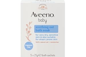 AVEENO BABY Aveeno Lot de 5 sachets de bain apaisants à l'avoine pour bébé 21 g