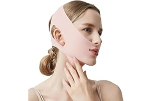 CISKHQR Sangle Amincissante Pour Le Visage,Réutilisable Masque Minceur En Forme De V,Pour Éliminer L'Affaissement De La Peau Lifting Raffermissant Anti-Rides,rose