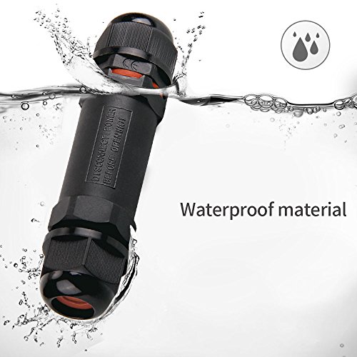 Kabelverbinder Wasserdicht IP68 Vitutech 2er-Pack Verbindungsmuffe Verbindungsbox für Ø1-13 mm Kabeldurchmesser Wasserdicht (schwarz) - 4