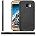 Produktbild zanasta Samsung Galaxy S7 Hülle Ultra Slim Silikon Schutzhülle TPU Back Cover Case Handyhülle Leder Design Schwarz