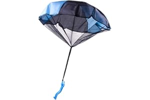 HSHDUTI Parachute Toys for Kids, Tangle Free Outdoor Flying Parachute Men, Best Small Outside Toys 2022 for 3 4 5 6 7 8 9 10 Year Old Top Christmas Stocking Stuffers Idea 2022 Boy & Girl Birthday Gifts Blue