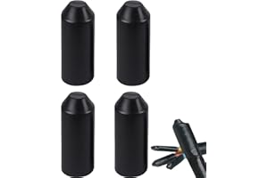 RHBHY Schrumpfschlauch Schrumpfkappen 10mm WarmSchrumpf Endkappe Heat Shrink Tube Kappe Wasserdicht Lsolationsschutz für Kabelende 4Stk (10mm)