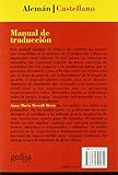 Image de Manual de traducción Alemán-Castellano (Teoria Practica Traduccion)