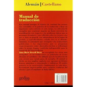 Manual de traducción Alemán-Castellano (Teoria Practica Traduccion)