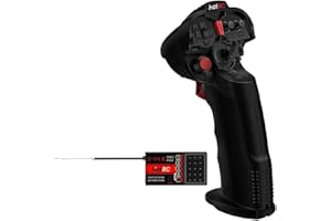 aneegfpv HOTRC DS-4A 2.4G RC Radio Transmitter Single Hand with 4CH Receiver for RC Car Boat Drone Airplane (DS-4A 1 Receiver)