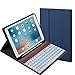 Produktbild Thread_de® Abnehmbare Seide Muster Tastatur Ständer Schutz Smart Protector mit Stiftschlitz abnehmbare Bluetooth Tastatur + Ledertasche für iPad 9.7 "2017/2018 Pro Air 2/1 (H)