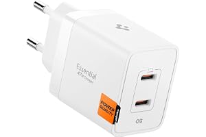 Spigen 47W USB-C 2 Port Mini Hızlı Şarj Aleti PPS 2.0 Super Hızlı Şarj GaN Pro Isı Düşürücü Güç Adaptörü Akım Koruma iPhone & Android & iPad & MacBook Type-C Beyaz - ACH08707 (Spigen TR Garantili)