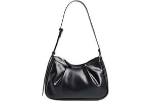 Mabecol Borsa Donna Tracolla Elegante in Pelle Sintetica – Borsa a Spalla Borsetta a Mano Nera Moda con Tracolla Regolabile per Ufficio, Shopping, Serata