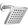 Johnson Bathrooms Johnson Ocean Square Overhead Shower Without Shower Arm| ABS Material |Rotating Head Overhead Shower|Single-Flow Setting |Anti-Corrosion | 1 Year Warranty (S0506CAMZ- Chrome)