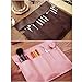 Velishy(TM) Vintage Roll Faux Leather Cosmetic Brush Bag