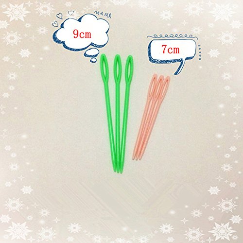 Sonline 2 20pcs Groesse Small Large Kinder Kunststoff-Nadeln fuer Naehmaschinen - 2