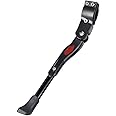 TRIXES Adjustable Side/Prop Stand/Kickstand for Bikes, Mountain Bike Accessories, Bicycle Stand, Cycle Side Stand, Wheel Diameters 22" - 28" (Inches), Chain Stays Mounted, Black - Alloy