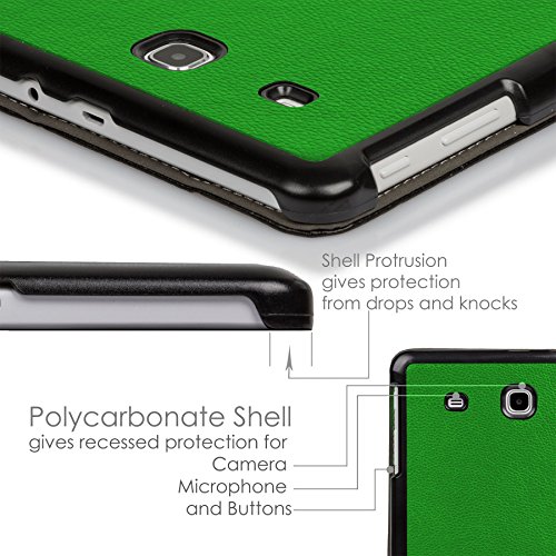 Forefront Cases® Neue Leder Hülle / Tasche / Case / Cover für Samsung Galaxy Tab 3 Lite 7.0 T110 – Rundum-Geräteschutz und intelligente Auto-Sleep-Wake-Funktion mit 3-JAHRES-GARANTIE VON FOREFRONT CASES – inkl. Eingabestift und Displayschutz - 7