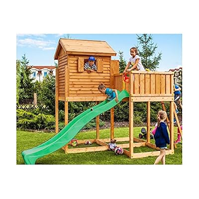 Fungoo Cabane pour enfants en bois sch et lasur Bastia