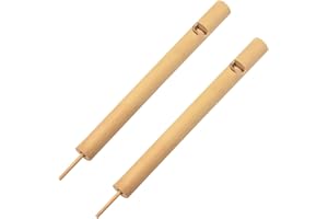 Bohue 2 fischietti in bambù creativi per uccelli, flauto Swanee fischietti lunghi flauto simulato uccello richiamo musicale giocattolo per ragazzi ragazze