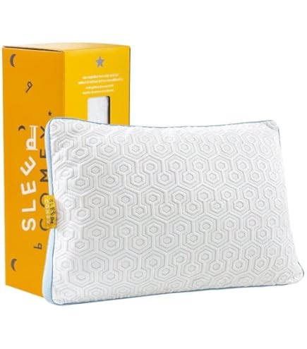 SLEEP COMFY Premium Neck Support Pillow with Cover, Visco Memory Foam