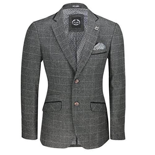 New Mens Grey Tweed Check Piece Suit Sold Separately