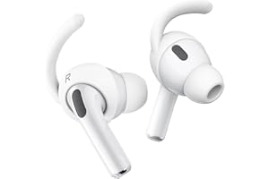 ICARER 4 pary haczyków na uszy do AirPods Pro 2, zestaw słuchawkowy do aktywności sportowych, zapobiegające zgubieniu, nauszniki, końcówki z etui do przechowywania do Apple AirPods Pro 2 2022, białe