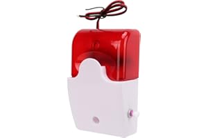 Alarme Lumineuse Sonore Clignotant 110db Klaxon D'alarme Réglable à Haut Décibel Lieux Publics Évacuation D'urgence Alarme D'avertissement de Sécurité(220V)