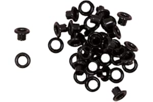 Craftelier - Lot de 40 œillets basiques parfaits pour cartes, scrapbooking et travaux manuels | Convient pour divers matériaux | Dimensions approximatives : diamètre intérieur 5 mm et extérieur 8 mm